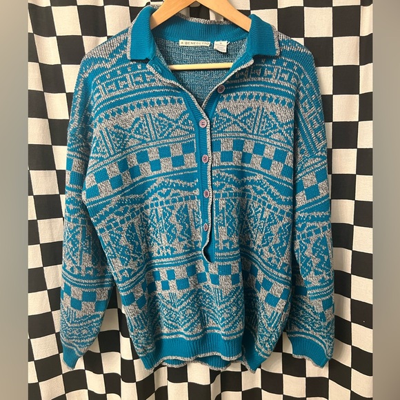 Vintage Acrylic Sweater A Benedetto Pullover - Picture 1 of 9